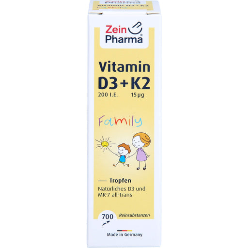 ZeinPharma Vitamin D3 + K2 MK-7 all trans Family Lösung, 20 ml Lösung