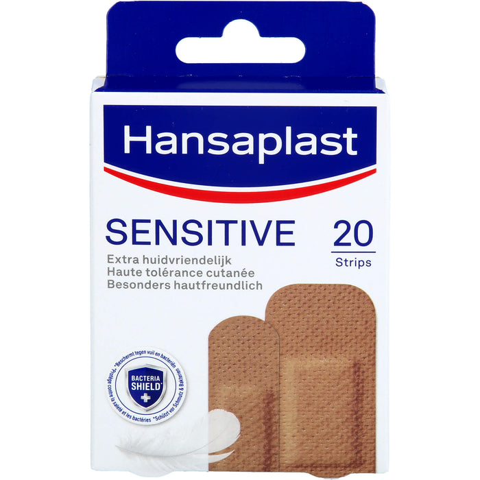 Hansaplast Sensitive Pflaster Hautton Medium, 20 St PFL