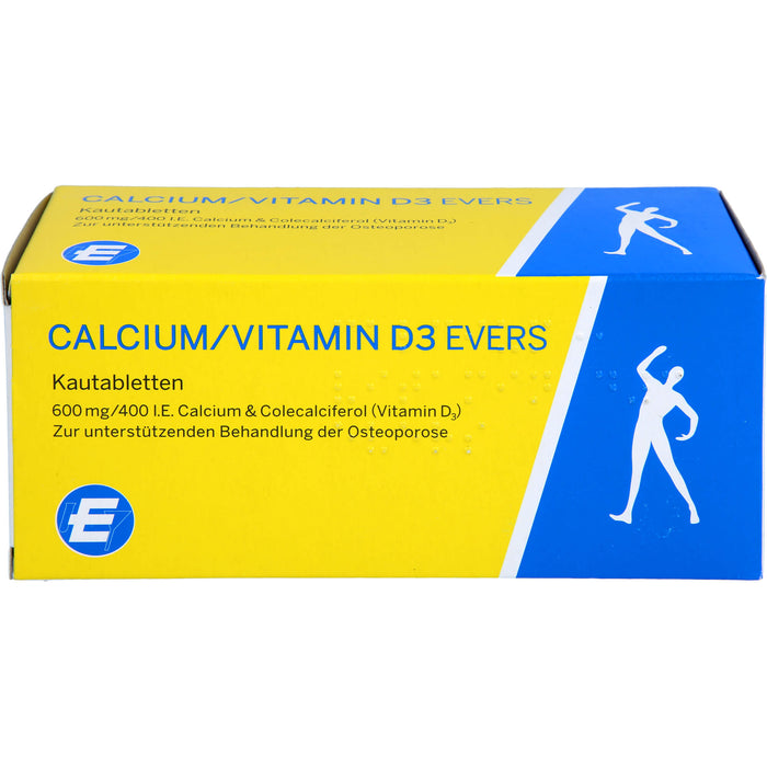 Calcium/Vitamin D3 Evers, 600 mg / 400 I.E Kautabletten, 100 St KTA