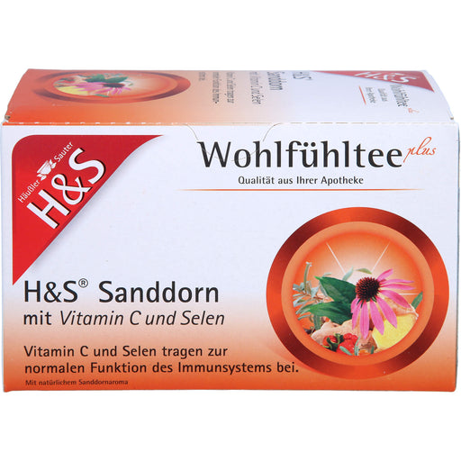 H&S Wohlfühltee Sanddorn mit Vitamin C und Selen, 20 St. Filterbeutel