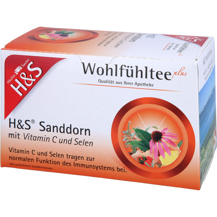 H&S Wohlfühltee Sanddorn mit Vitamin C und Selen, 20 St. Filterbeutel