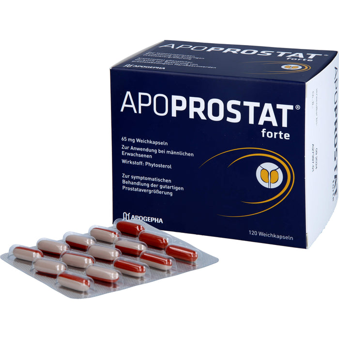 APOPROSTAT forte 65 mg Weichkapseln bei gutartigen Prostatavergrößerung, 120 St. Kapseln