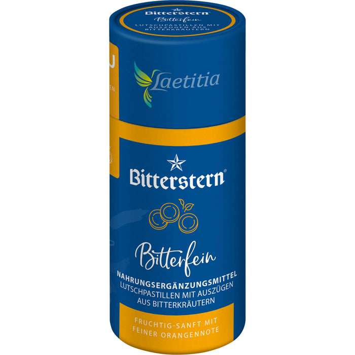 Bitterstern Bitterfein Lutschpastillen mit Auszügen aus Bitterkräutern, 90 g Pastillen