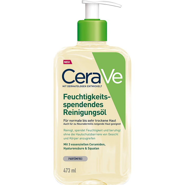 CeraVe feuchtigkeitsspendendes Reinigungsöl für normale bis sehr trockene Haut, 473 ml Öl