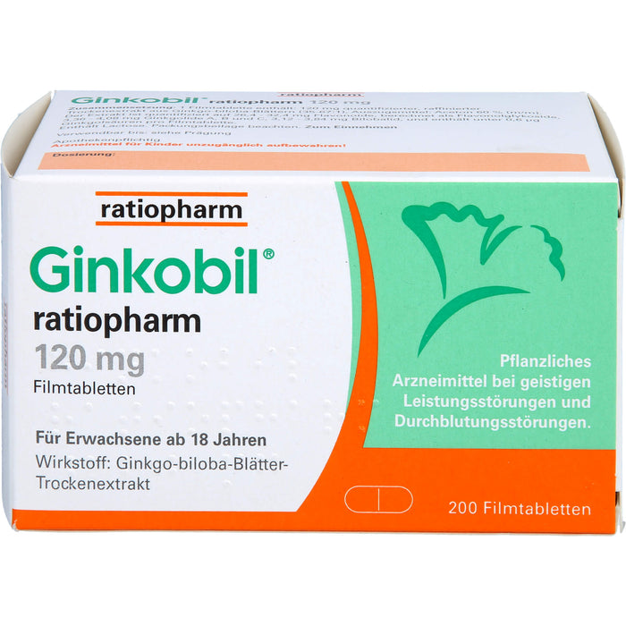 Ginkobil® ratiopharm 120 mg Filmtabletten, 200 St FTA