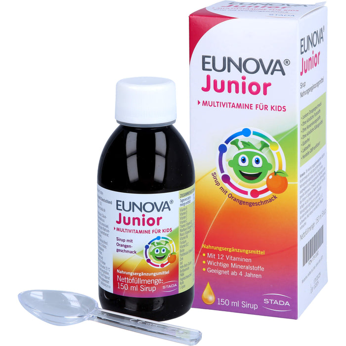 Eunova Junior Sirup Multivitamine für Kids, 150 ml Lösung
