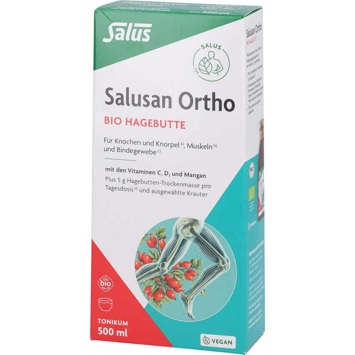 Salus Salusan Ortho Bio-Hagebutten-Tonikum für Knochen, Knorpel, Muskeln und Bindegewebe, 500 ml Lösung