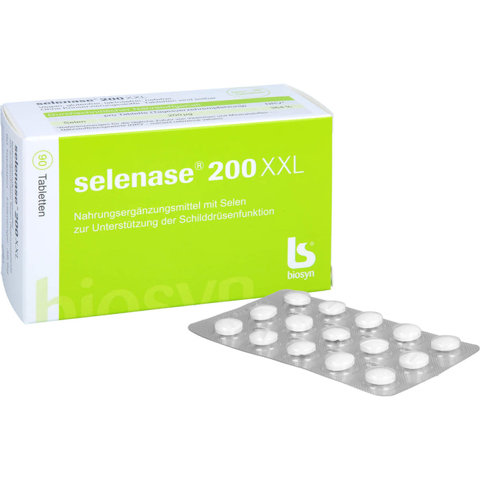 Selenase 200 XXL Tabletten zur Unterstützung der Schilddrüsenfunktion, 90 St. Tabletten