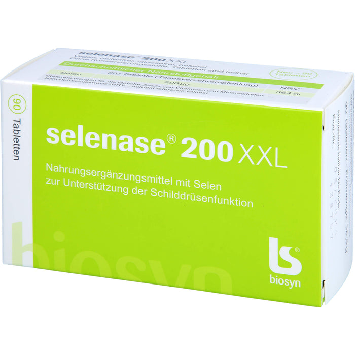 Selenase 200 XXL Tabletten zur Unterstützung der Schilddrüsenfunktion, 90 St. Tabletten