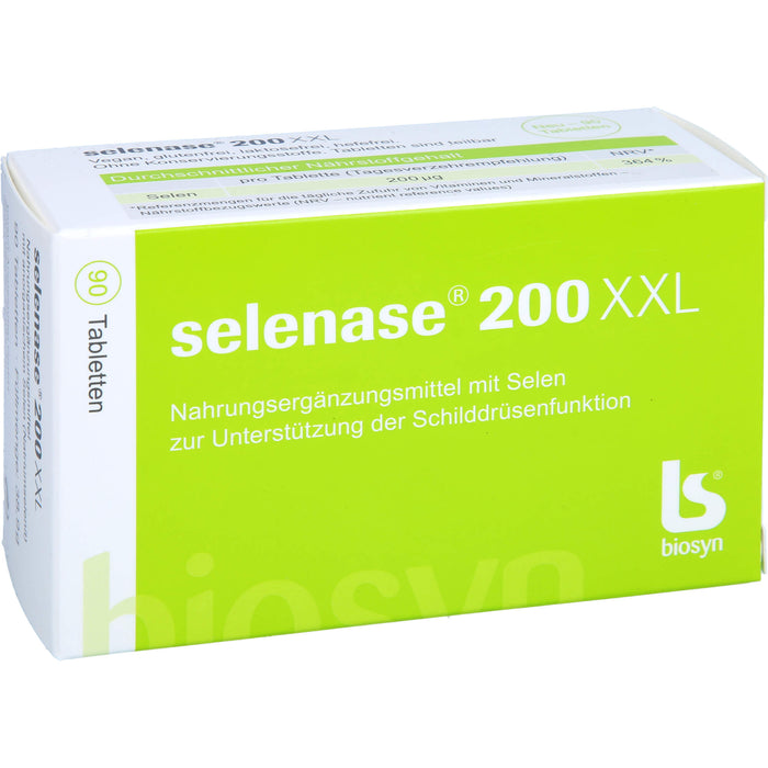 Selenase 200 XXL Tabletten zur Unterstützung der Schilddrüsenfunktion, 90 St. Tabletten
