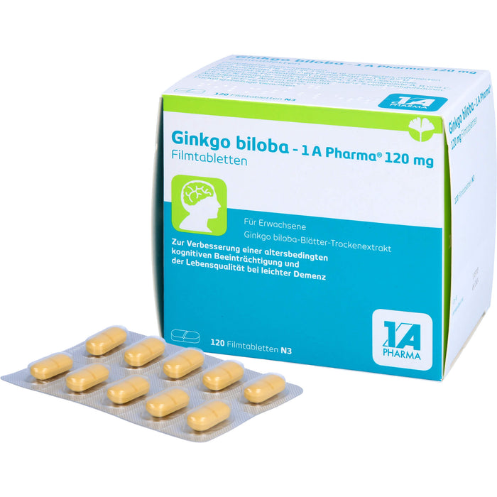Ginkgo biloba - 1 A Pharma® 120 mg Filmtabletten, 120 St FTA