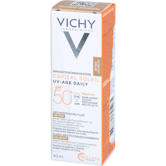 VICHY Capital Soleil UV-Age daily LSF 50+ leichte Sonnencreme mit Tönung, 40 ml Creme