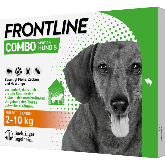 FRONTLINE COMBO Spot on gegen Flöhe und Zecken Hund S 2-10 kg, 3 St. Ampullen