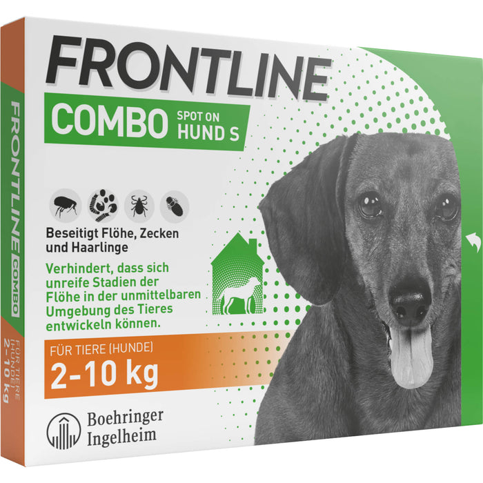FRONTLINE COMBO Spot on gegen Flöhe und Zecken Hund S 2-10 kg, 3 St. Ampullen