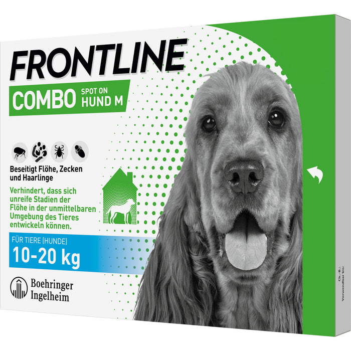 FRONTLINE Combo Spot on gegen Flöhe und Zecken für Hunde Gr.M 10-20 kg, 3 St. Einzeldosisbehältnisse