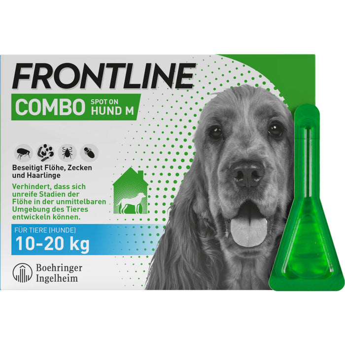 FRONTLINE Combo Spot on gegen Flöhe und Zecken für Hunde Gr.M 10-20 kg, 3 St. Einzeldosisbehältnisse