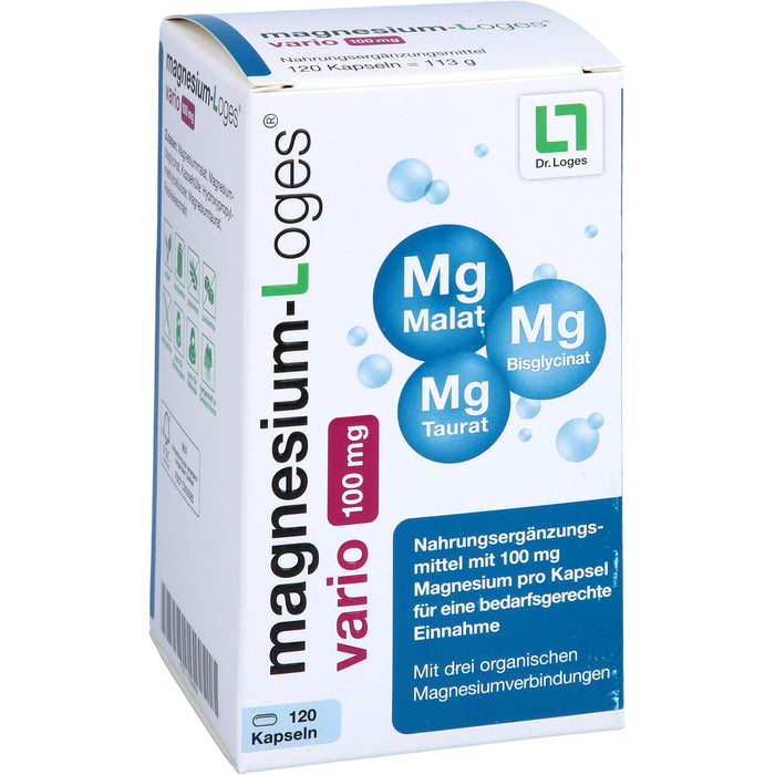 Magnesium-Loges vario 100 mg Kapseln, 120 St. Kapseln