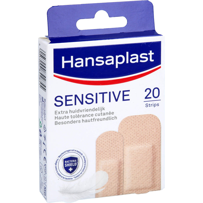 Hansaplast Sensitive Pflaster Hautton Light, 20 St PFL