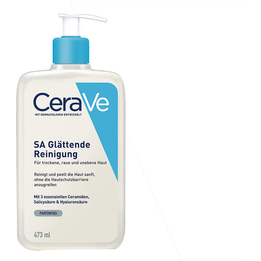 CeraVe SA glättende Reinigung für trockene, raue und unebene Haut, 473 ml Creme