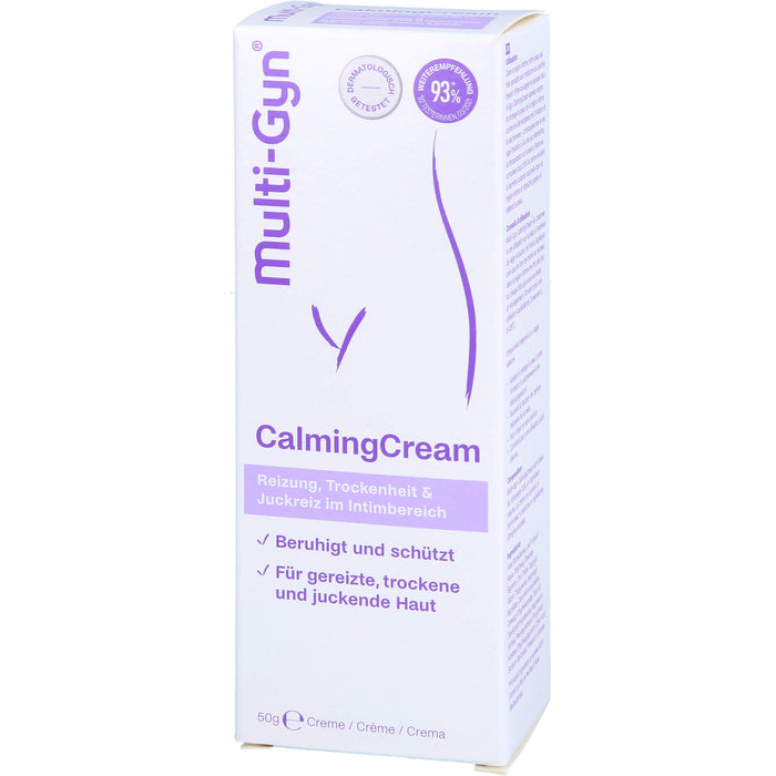 Multi-Gyn CalmingCream bei Reizung, Trockenheit und Juckreiz im Intimbereich, 50 g Creme