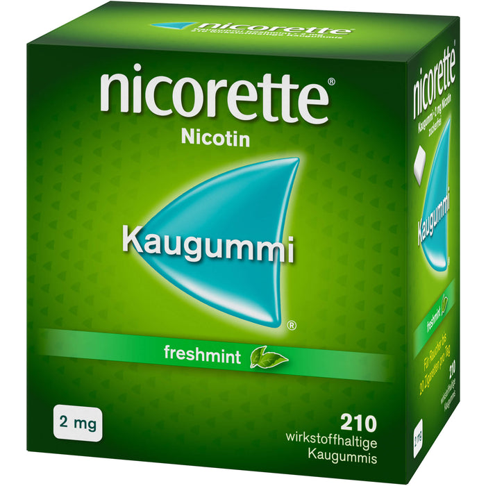 Nicorette 2 mg freshmint Kaugummi, 210 St. Kaugummi