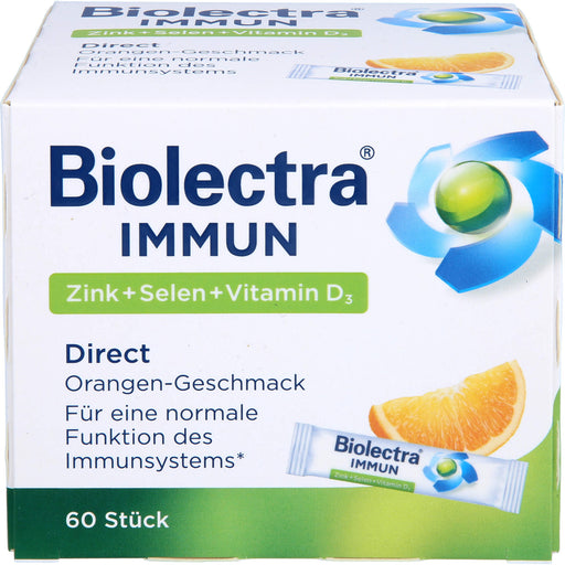 Biolectra Immun Direct Beutel mit Orangen-Geschmack für eine normale Funktion des Immunsystems, 60 St. Beutel