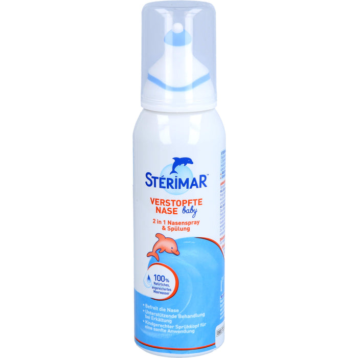 STERIMAR Verstopfte Nase Baby 2 in 1 Nasenspray & Spülung, 100 ml Lösung
