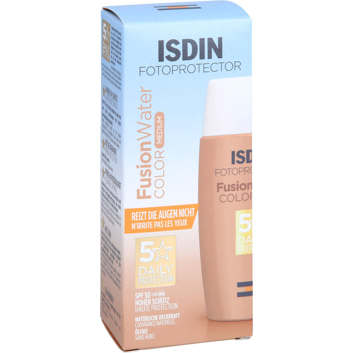 ISDIN Fusion Water Magic Medium LSF 50 getönter Sonnenschutz für das Gesicht, 50 ml Creme