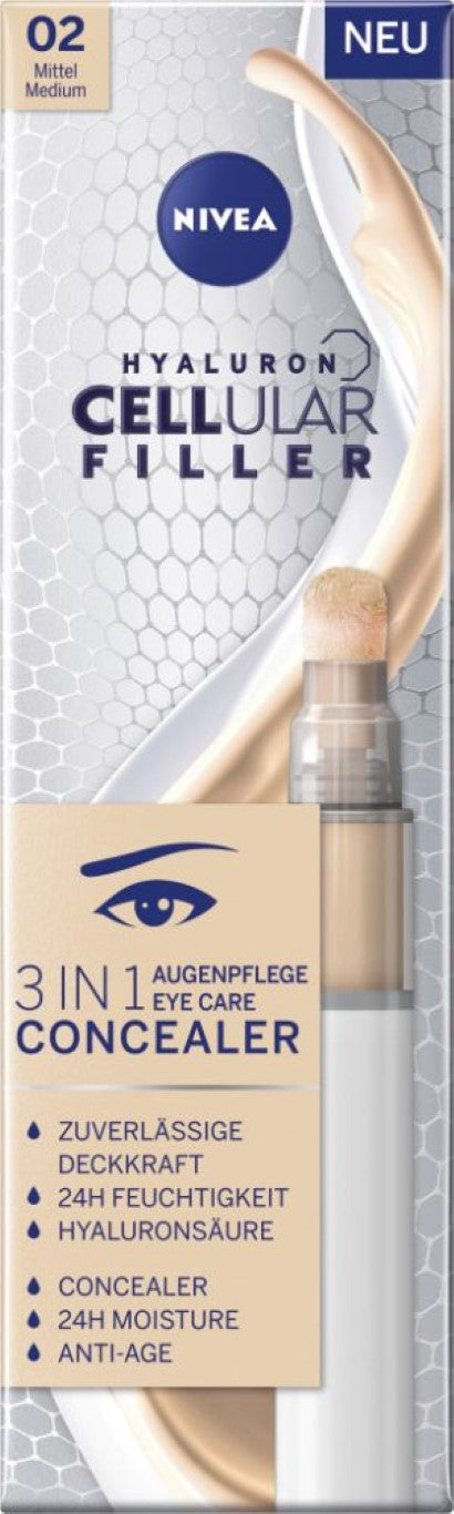 NIVEA Cellular 3in1 Augenpflege Concealer mittel, 4 ml Creme