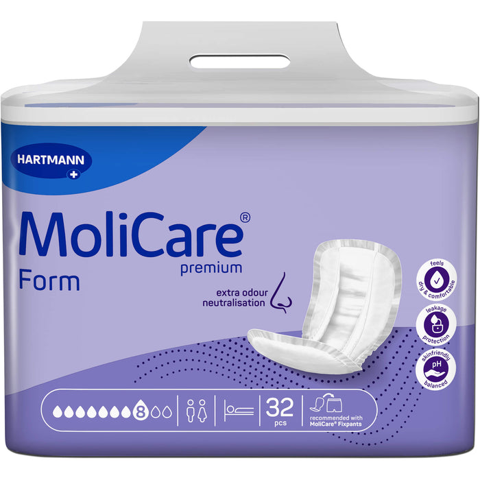MoliCare Premium Form 8 Tropfen Super Plus Inkontinenzeinlagen, 32 St. Einlagen