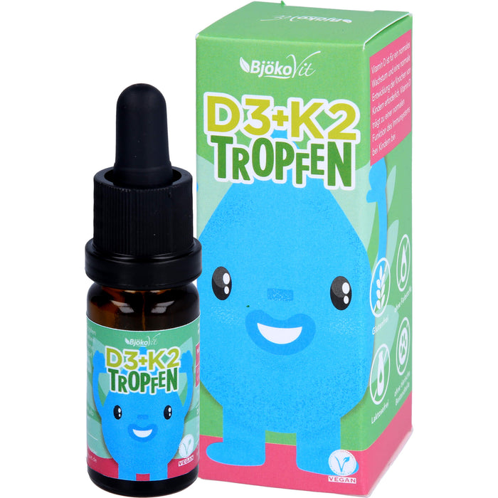 BjökoVit Vitamin D3 + K2 Tropfen für Kinder, 10 ml Lösung