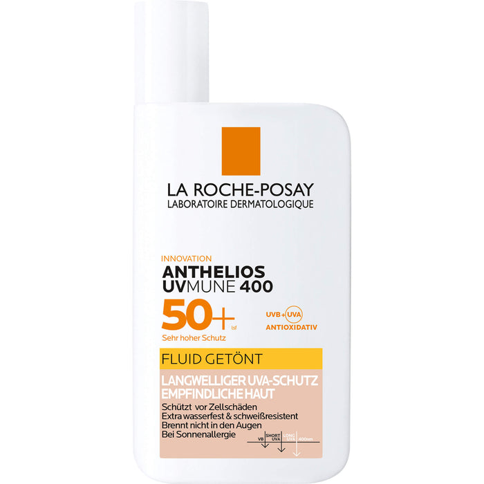 La Roche-Posay Anthelios Invisible Fluid Getönt LSF 50+ für empfindliche Haut, 50 ml Lösung
