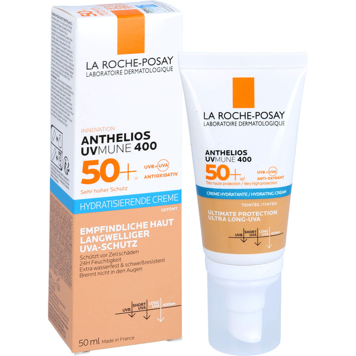 La Roche-Posay Anthelios hydratisierende getönte BB-Creme UVMune 400 LSF 50+ für empfindliche Haut, 50 ml Creme