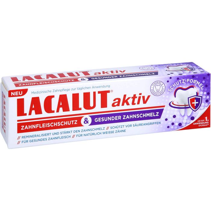 LACALUT Zahncreme mit aktiv Zahnfleischschutz & für gesunden Zahnschmelz, 75 ml Zahncreme