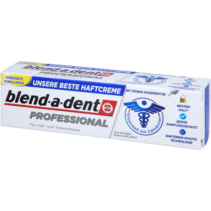 Blend-a-dent Professional Haftcreme für Voll- und Teilprothesenträger, 40 g Creme