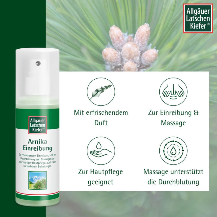 Allgäuer Latschenkiefer Arnika Einreibung zur Massage und Hautpflege, 100 ml Öl