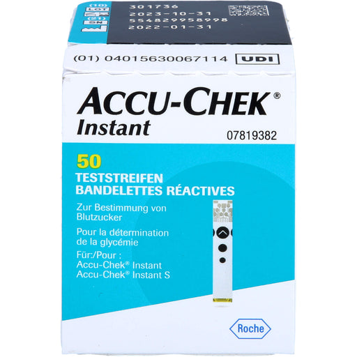 ACCU-CHEK Instant Acti Medi Teststreifen zur Bestimmung des Blutzuckers, 50 St. Teststreifen
