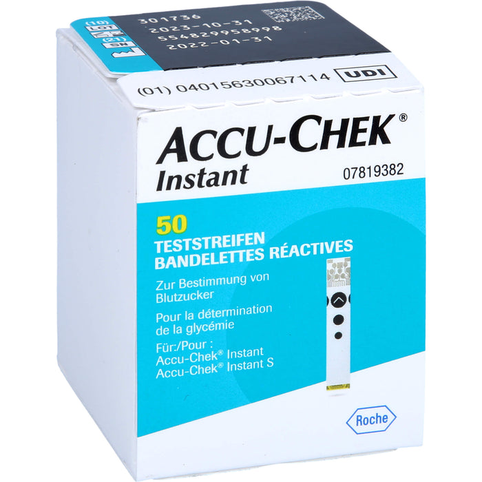 ACCU-CHEK Instant Acti Medi Teststreifen zur Bestimmung des Blutzuckers, 50 St. Teststreifen
