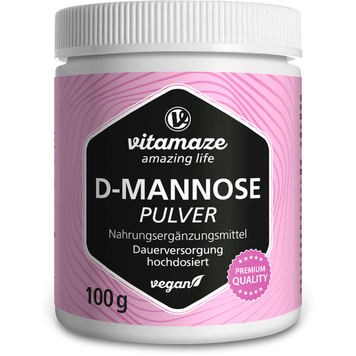 D-Mannose Pulver hochdosiert vegan, 100 g PUL