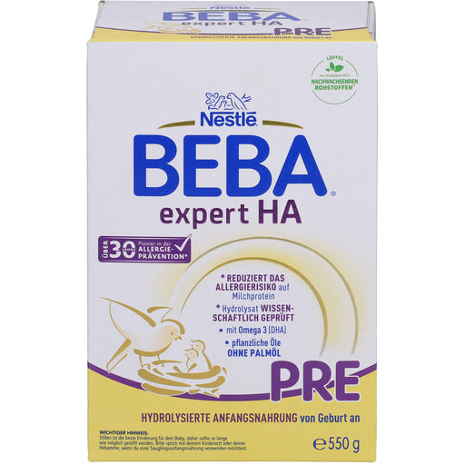 Nestlé Beba Expert HA Pre Anfangsmilch Pulver von Geburt an, 550 g Pulver