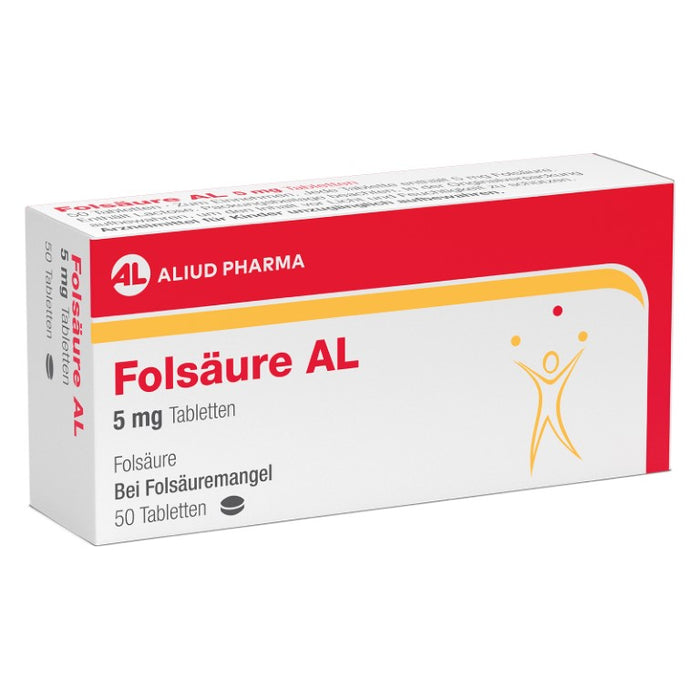 Folsäure AL 5 mg Tabletten, 50 St. Tabletten