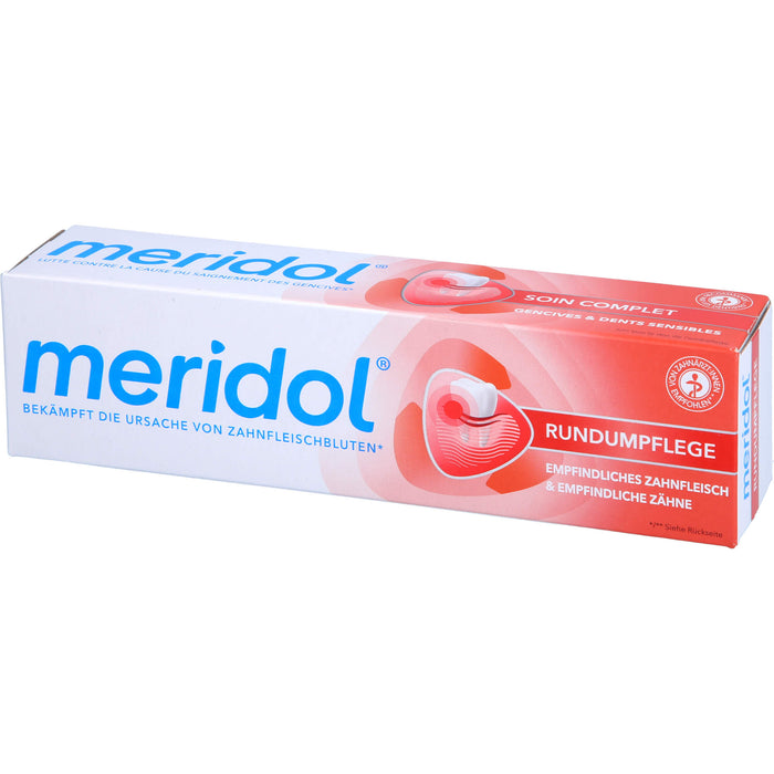 Meridol Zahnfleisch-Rundumpflege Zahnpasta für empfindliches Zahnfleisch & Zähne, 75 ml Zahncreme