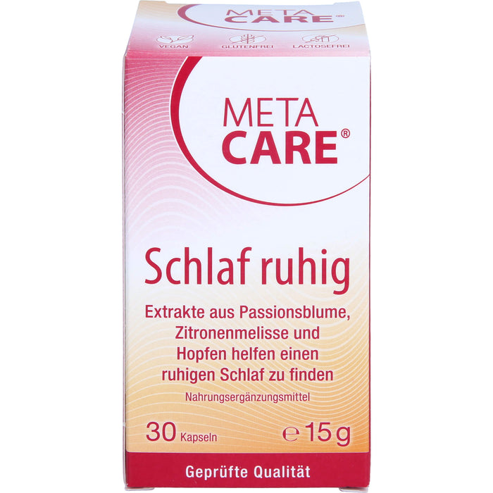 META-CARE Schlaf ruhig Kapseln helfen einen ruhigen Schlaf zu finden, 30 St. Kapseln