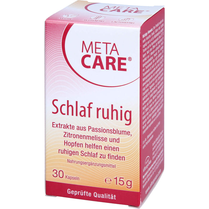 META-CARE Schlaf ruhig Kapseln helfen einen ruhigen Schlaf zu finden, 30 St. Kapseln