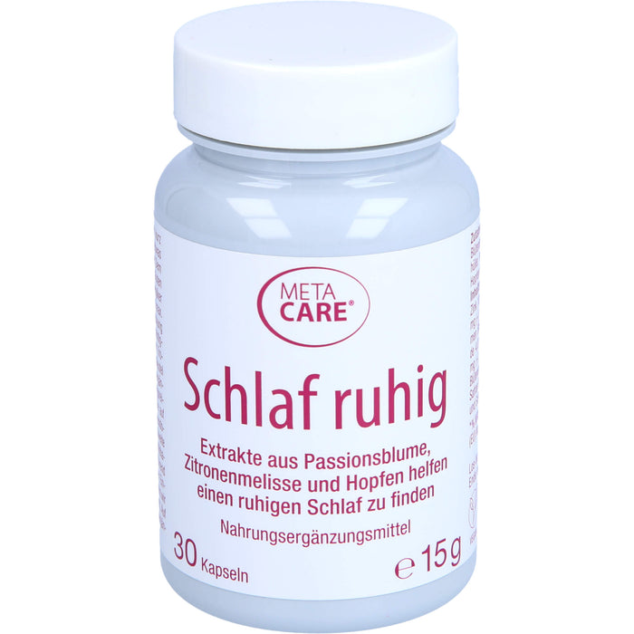 META-CARE Schlaf ruhig Kapseln helfen einen ruhigen Schlaf zu finden, 30 St. Kapseln
