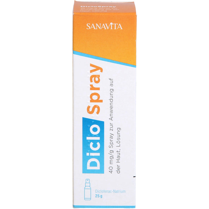 SANAVITA DicloSpray 40 mg/g  bei mäßig bis starken Schmerzen, 25 g Lösung
