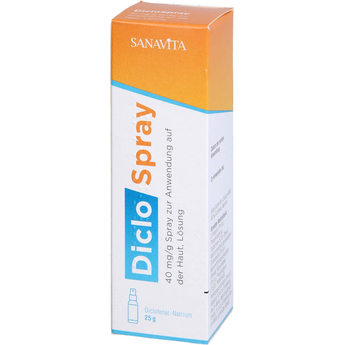 SANAVITA DicloSpray 40 mg/g  bei mäßig bis starken Schmerzen, 25 g Lösung
