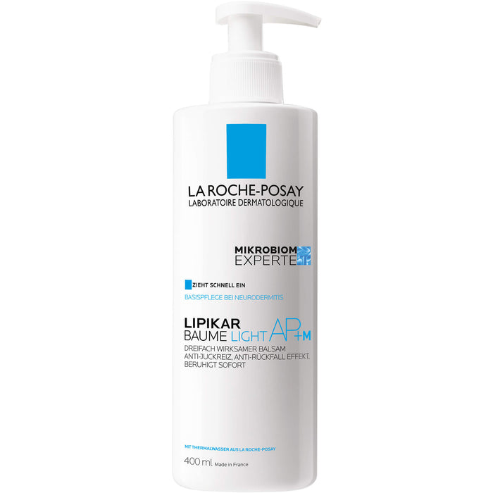La Roche-Posay Lipikar Baume Light AP+ dreifach wirksamer Balsam Anti-Juckreiz und Anti-Rückfall Effekt, 400 ml Creme