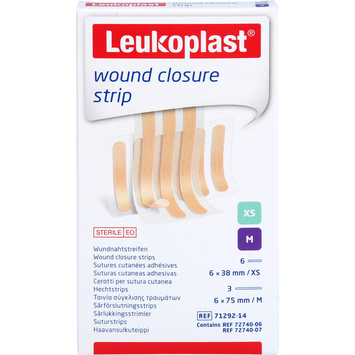 Leukoplast wound closure strip sterile Wundnahtstreifen für den sicheren Hautverschluss, 9 St. Streifen