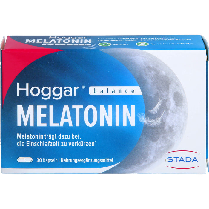 Hoggar balance Melatonin Kapseln zum Verkürzen der Einschlafzeit, 30 St. Kapseln